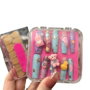 Handmade XS Baby Themed PressOnNails